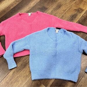 Light Blue Chenille Women’s Sweater NWOT